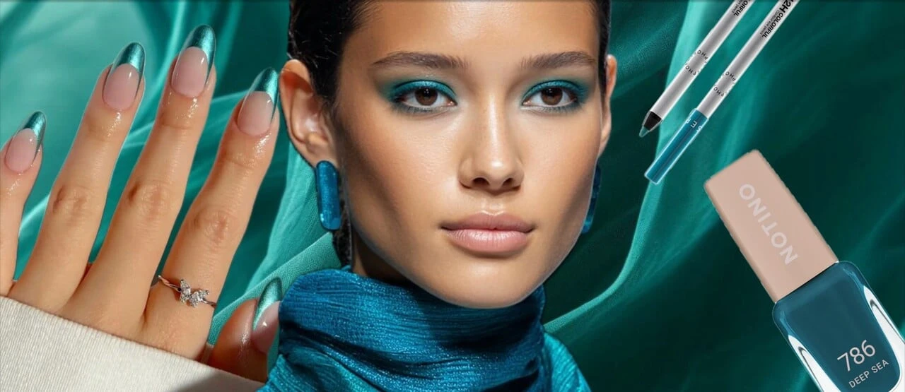 Barva roku 2026: Transformative Teal. Symbol rovnováhy a transformace, který skvěle vynikne v líčení očí i na nehtech